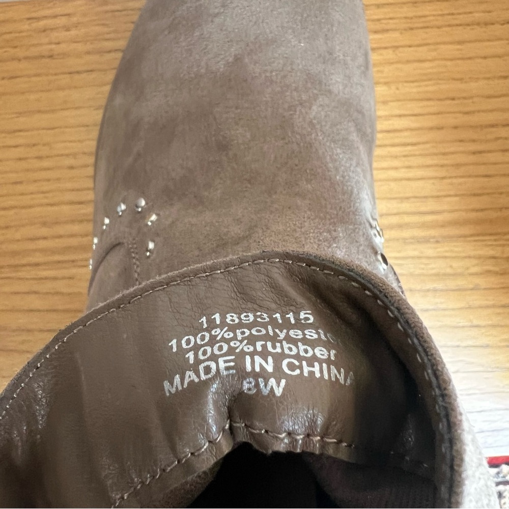 Torrid 8W Taupe Ankle Boots Stud Trim. - Picture 7 of 7